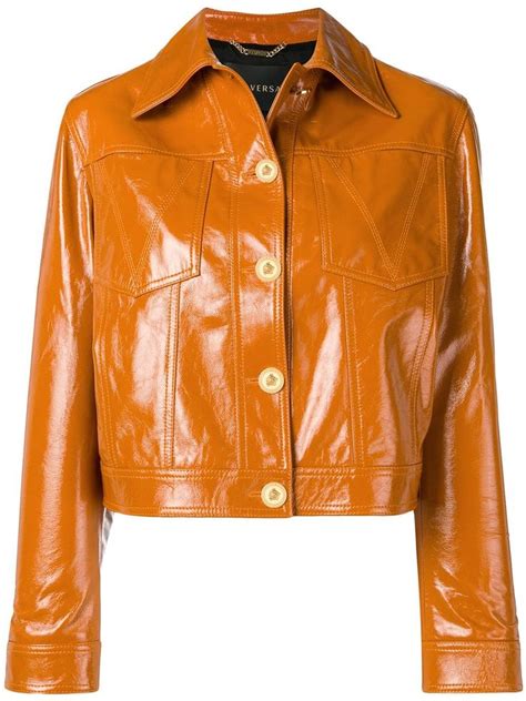 versace jacket women|Versace leather jacket women.